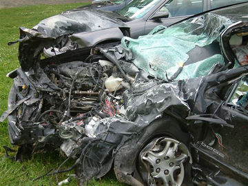 Crashed Dodge