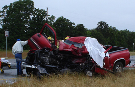 Fatal Chevy crash with big truck