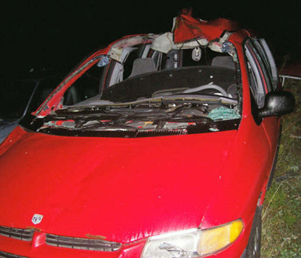 Moose Dodge Caravan Crash Machias, Maine