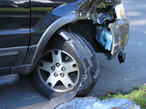 Ford Escape Tire, Front Hit