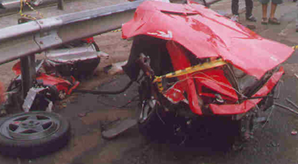 Ferrari Crash