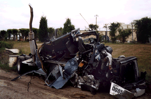 Truck Crash Over Cliff