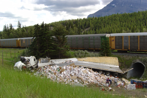 Truck Rollover crash