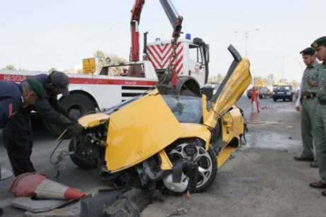 Lamborghini crash pic