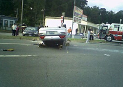 Mitsubishi Eclipse Rollover Crash