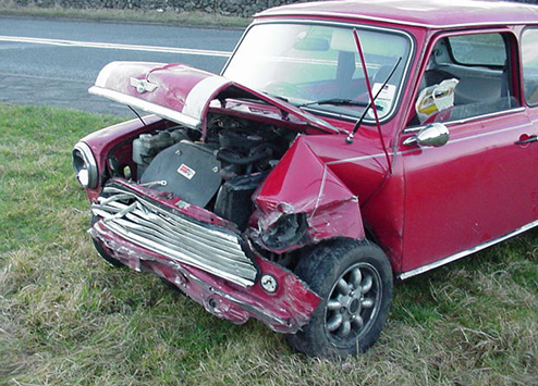 Mini Cooper Crashed