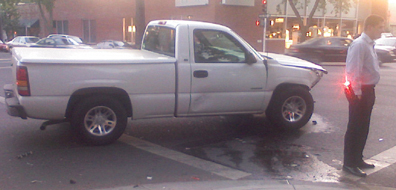 Chevy Silverado Crashes into MR2