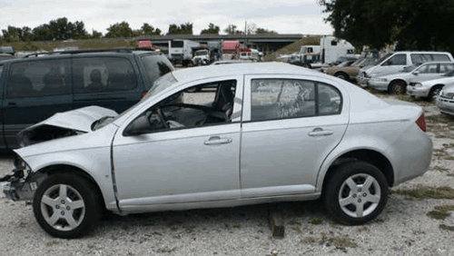 Chevy Cobalt Front End Damage: Head On Collision