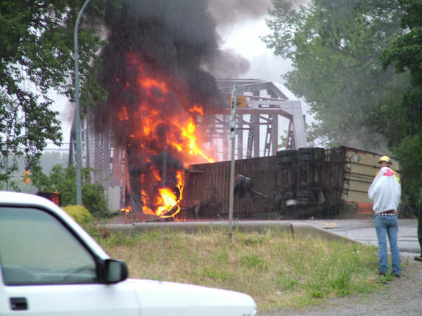 Fatal Explosion Massive Truck Fire
