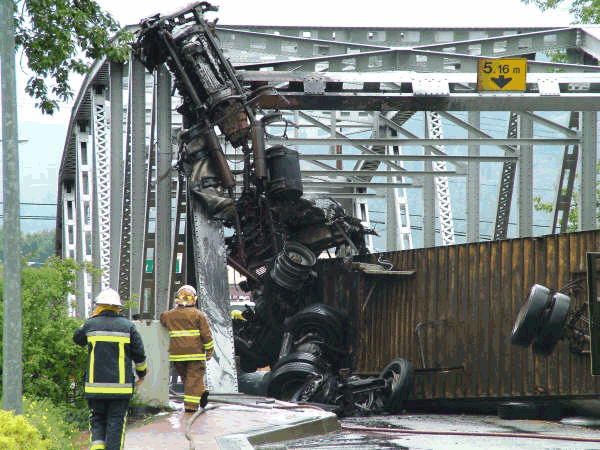 Truck Fire Crash