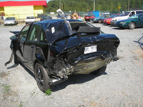 Rear ended ford focus