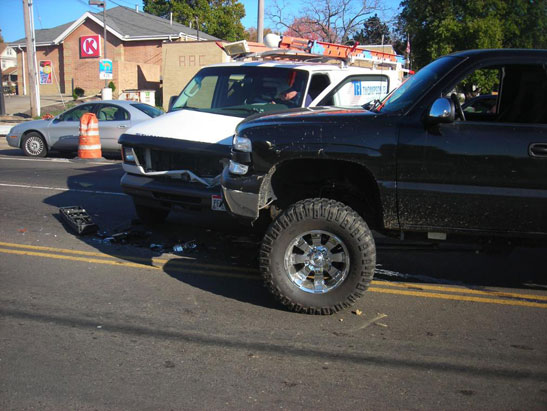 Chevy silverado truck wrecked