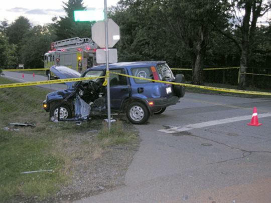 Honda CRV crash T Boned