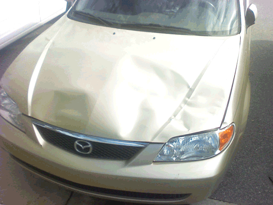 Mazda Protege crash