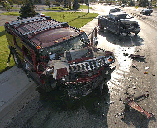 Hummer crash picture'