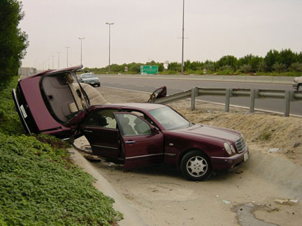 Mercedes crash