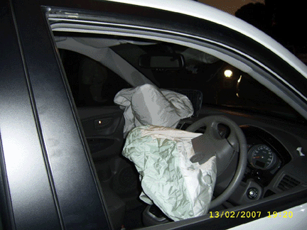 Hyundai Tucson Air Bags Deployed