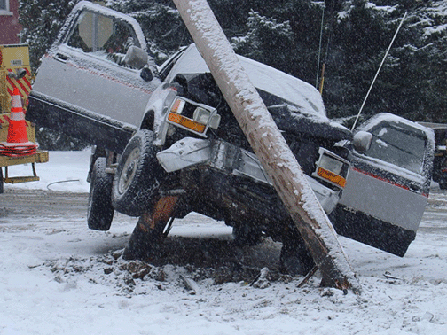 Dodge dakota bad accident pole ny