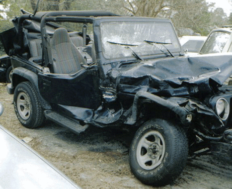 Jeep Wrangler Accident Pic Wilmington, NC.