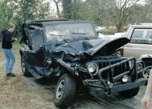 Jeep Wrangler Wreck Wilmington, NC.