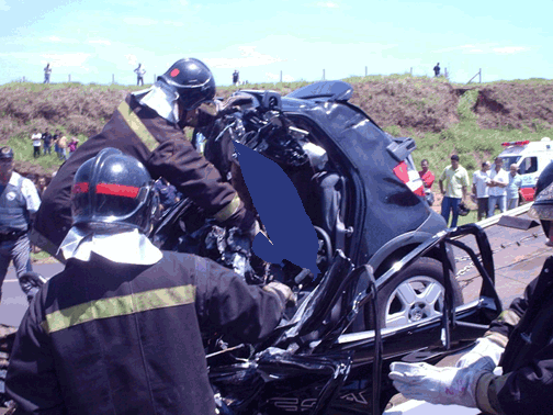 Truck Hits Smart Car Winnepeg, Canada