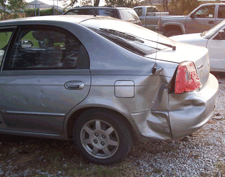 Kia Spectra Wrecked Tuscaloosa, Alabama