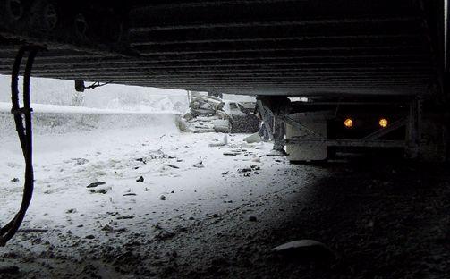 Big Traffic Wreck Caused by Storm