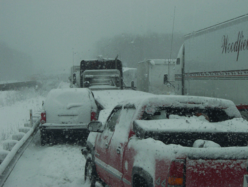 Highway Chain Reaction Crash in Snowstorm Erie, Pa