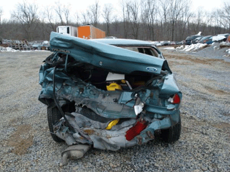 Ford taurus crashed