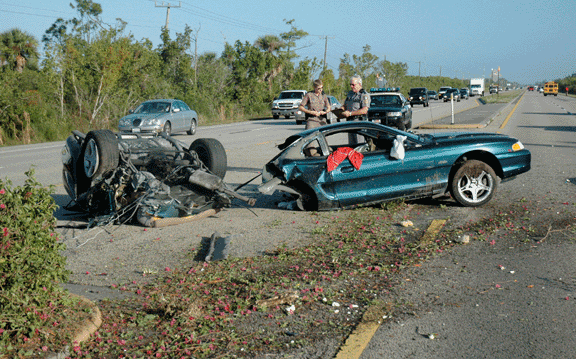 Mustang Torn in Half Naples, Florida