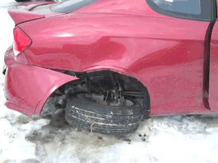 Hyundai Tiburon Tire Wreck Maine