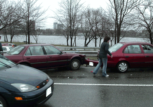 Honda Accord Rear Ends Toyota Boston, MA Storrow Drive West