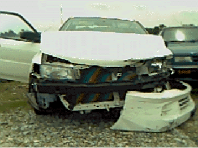 Mitsubishi Mirage Crash