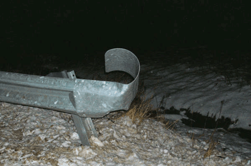 GuardRail Crash Maine 