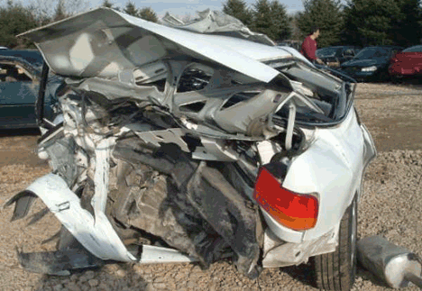 Honda Accord Rear End Total Destruction