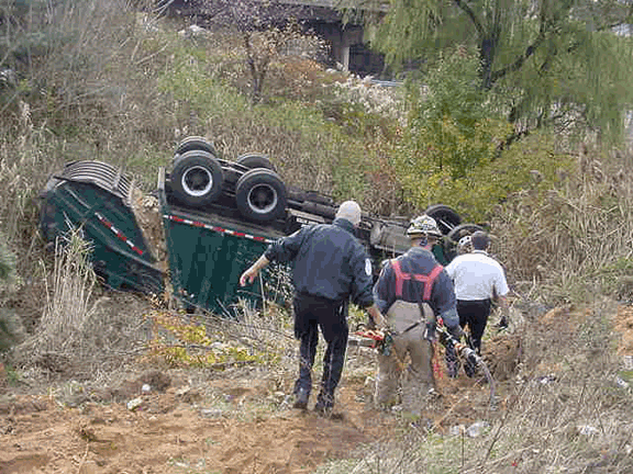 Garbage Truck Crashed