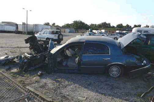 Lincoln Car Wrecked