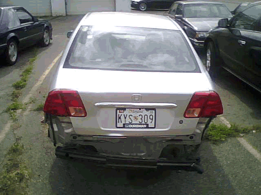 Honda Civic crashed