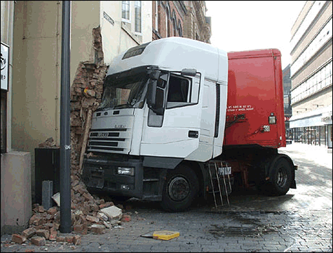 Derby UK TRuck wreck