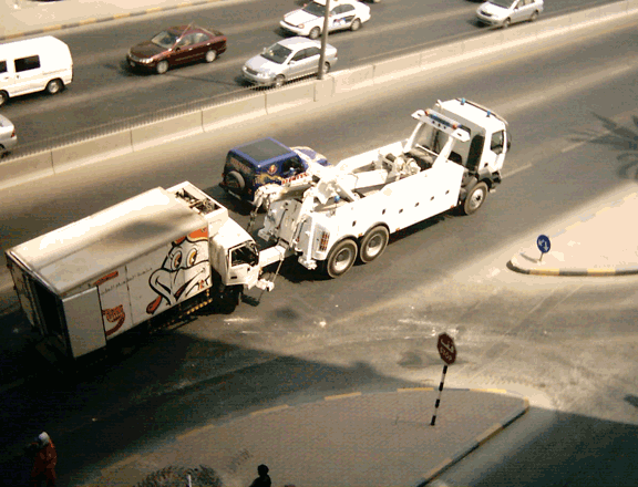 Towed Truck Away