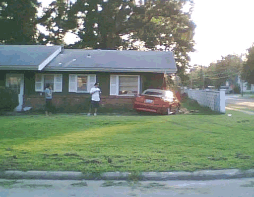 Crashed into House