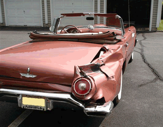 57 Tbird crash