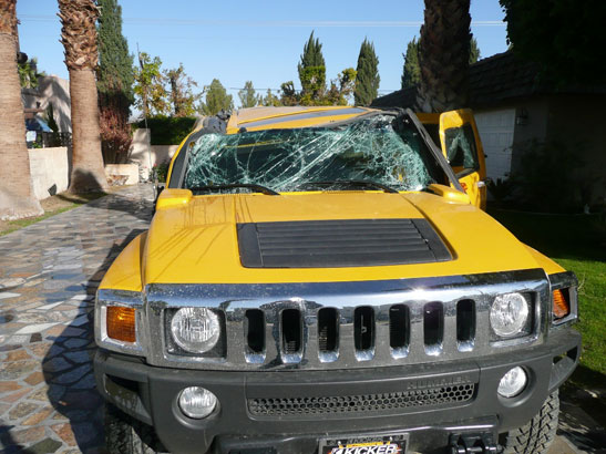 Hummer rollover crash