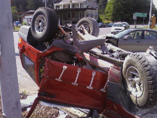 wrecked jeep