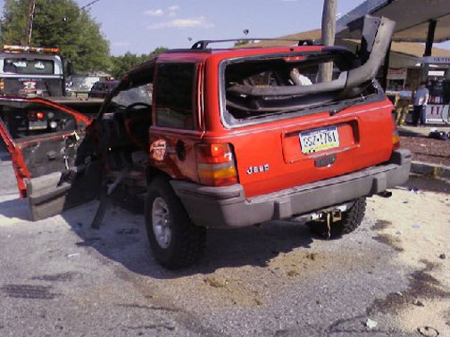 Bad jeep cllision