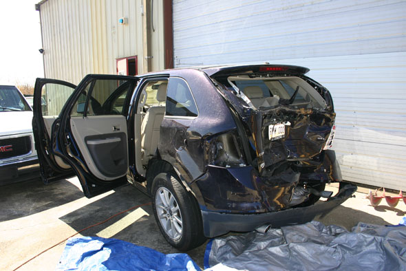 Ford Edge. Ford Edge wrecked