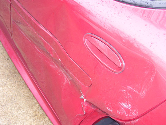 dented car