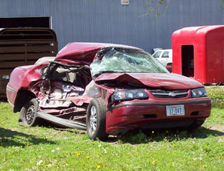 Impala crash grain truck