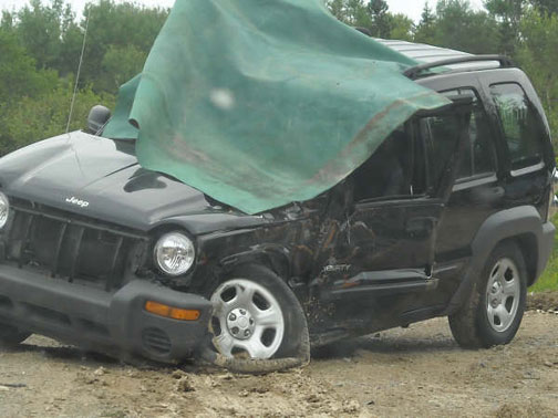 Jeep wrecked