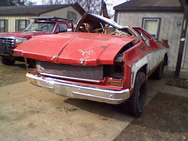 Chevy Hit by Wind